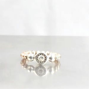 Sterling Silver Bead Ring